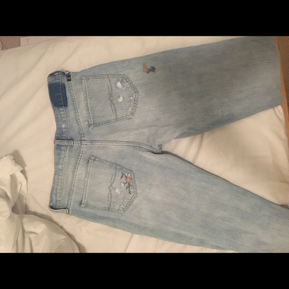 Lucky brand floral print mid rise jeans - Picture 3 of 3